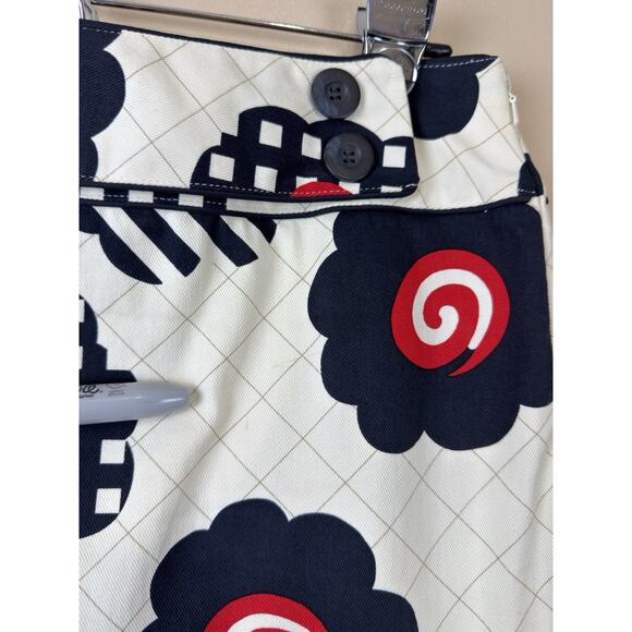 Etcetera Women’s Pencil Mini Skirt Mod Style Large Graphic Floral Print Size 8 - Picture 6 of 11